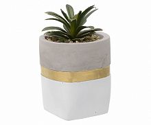 цветок искусственный в кашпо белом в Саратове