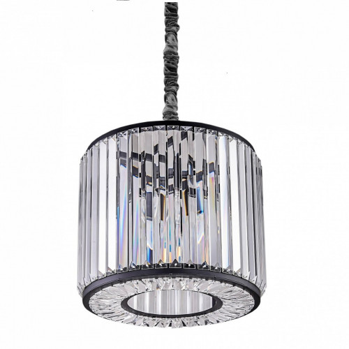 люстра welles round d35 черная, прозрачное стеко в Саратове