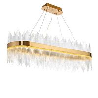 люстра stripglass l100 латунь, прозрачное стекло в Саратове