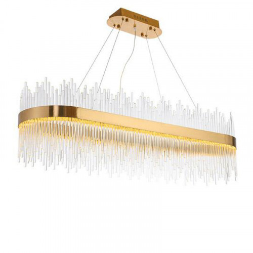 люстра stripglass l100 латунь, прозрачное стекло в Саратове
