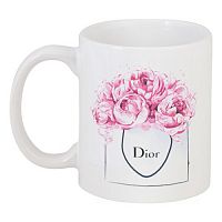 кружка с рисунком dior peonies в Саратове