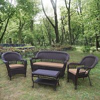 плетеный диван с креслами и столиком для отдыха на 4 персоны jilos в Саратове