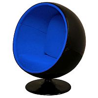 кресло eero ball chair синее с черным в Саратове