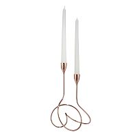 подсвечник медный металлический на 2 свечи loop, 28 см в Саратове