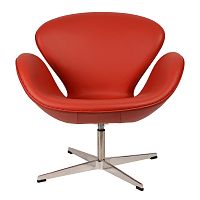 кресло arne jacobsen style swan chair красное в Саратове